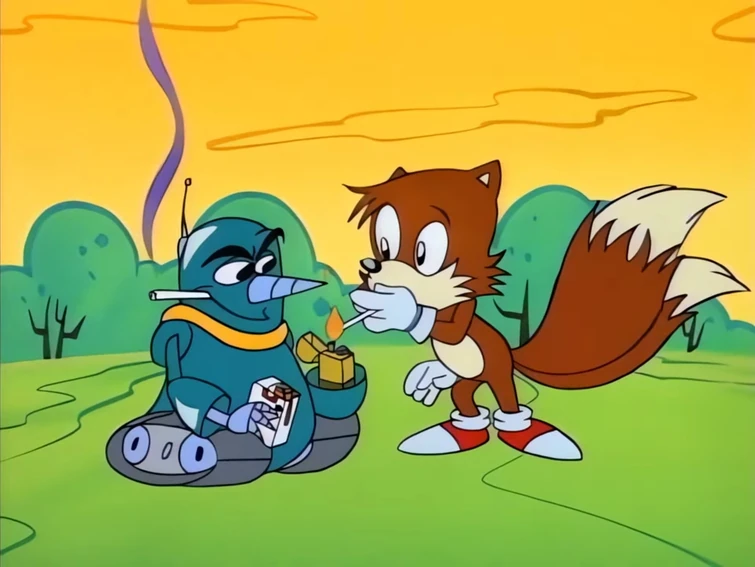 Just reminding you all that Tails has officially smoked a cig