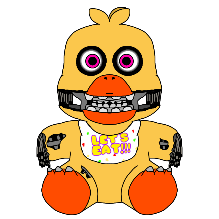 My stupid looking Withered Chica plush.