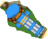 A Dartling Gun Monkey in BTD5 with the Faster Barrel Spin upgrade.