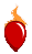 A Bloon on fire from Burny Stuff.