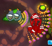 (Pre 36.0) Two 320 Destroyers attacking a BFB Note: the 12 Grape shots being shot. With Big Bunch MK (Normally it shoots 10)