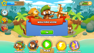 Army Monkey welcomes player in the main menu