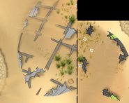 Right: buried ZOMG; left: unknown buried MOAB, possibly B.A.D.