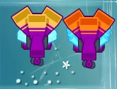 (left) Bloonchipper with only Path 2 upgrades. (right) Bloonchipper with Path 2 and 1 upgrades.
