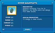 The stats page for Doom Gauntlets in BATTD before 1.0.4 (?) update