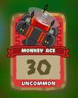 Uncommon Monkey Ace Card (Sharper Darts)