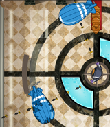 BTD5F Robo Monkey attacking two MOABs at once from opposite directions