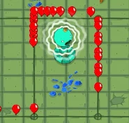 King Worm stalling bloons (GIF)