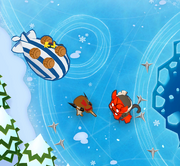 Sticky Bomb Ninja with a sticky bomb on a MOAB