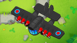 the Flying Fortress does more damage than a true sun god without sacrifices.  at least without monke knoledge (I put down the Flying Fortress after the  Bloons, I picked a bad, got