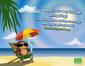 Bloons 2 Spring Fling win screen