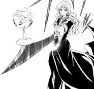 Sephiria Arks Balances a Wine Glass on Her Sword