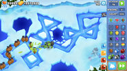 One of two splatters from single shot hit bloons