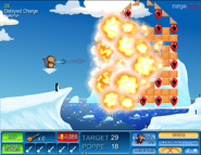 Big chain reaction from exploding the bombs; this is the final stage of the solution