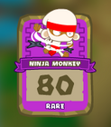 Rare Ninja Monkey Card (Double Shot)