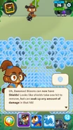 Shielded Bloons warning in Bloons Pop! (Level 35)
