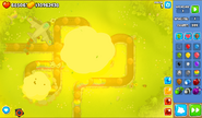 Tsar Bomba nuke popping a limited amount of bloons