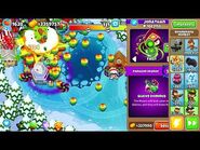 Demonstration of a Degree 55 Glaive Dominus versus Tier 5 Bloonarius before receiving significant buffs (u27.x).