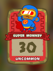 Uncommon Super Monkey Card (Laser Vision)