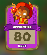 Rare Monkey Apprentice Card with the Dragon's Breath upgrade shown
