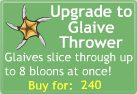 The upgrade button in BTD3.