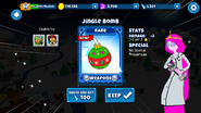 The exclusive Jingle Bomb, only available in Wish Orbs during the event