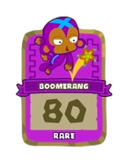 Rare Boomerang Thrower Card with the Glaive Ricochet upgrade