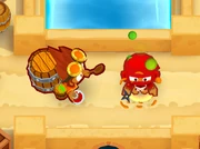 Berserker Brew splashing a brew onto a Ninja Monkey