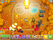 Various small monkey option quirks, showing that true sun god animation, road items, pickups, and projectiles remain at full size