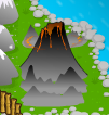 A Volcano Terrain in the Flash version