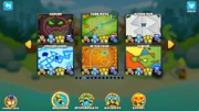 Map selection menu in BTD6, with icons corresponding to each Map Difficulty