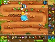 Golden Bloon with golden trail passing by