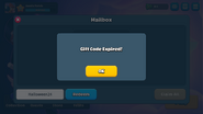 Attempting to redeem an expired code