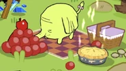 Treetrunks picking up apples in the menu of Apple Thief