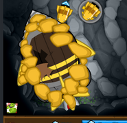 Dreadbloon with clay armor being half-way destroyed