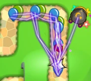 A Monkey Apprentice firing a lightning bolt (older versions)