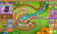 Prince of Darkness's Wall of Fire. Note that the blaze still does 1 damage to passing bloons