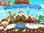 Christmas Title with Dart Monkey resting on the city walls