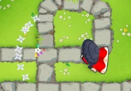 Grandmaster Ninja popping a bloon without Deadly Tranquility