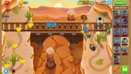 Desert Gulch with Bloons travelling on the Bloon lane