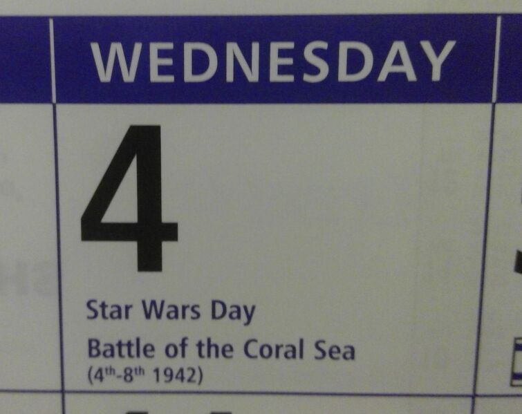 Star Wars Day, Events Calendar