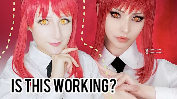 Kleiner Pixel's Makima cosplay makeup was imitated by a Russian cosplayer,  and