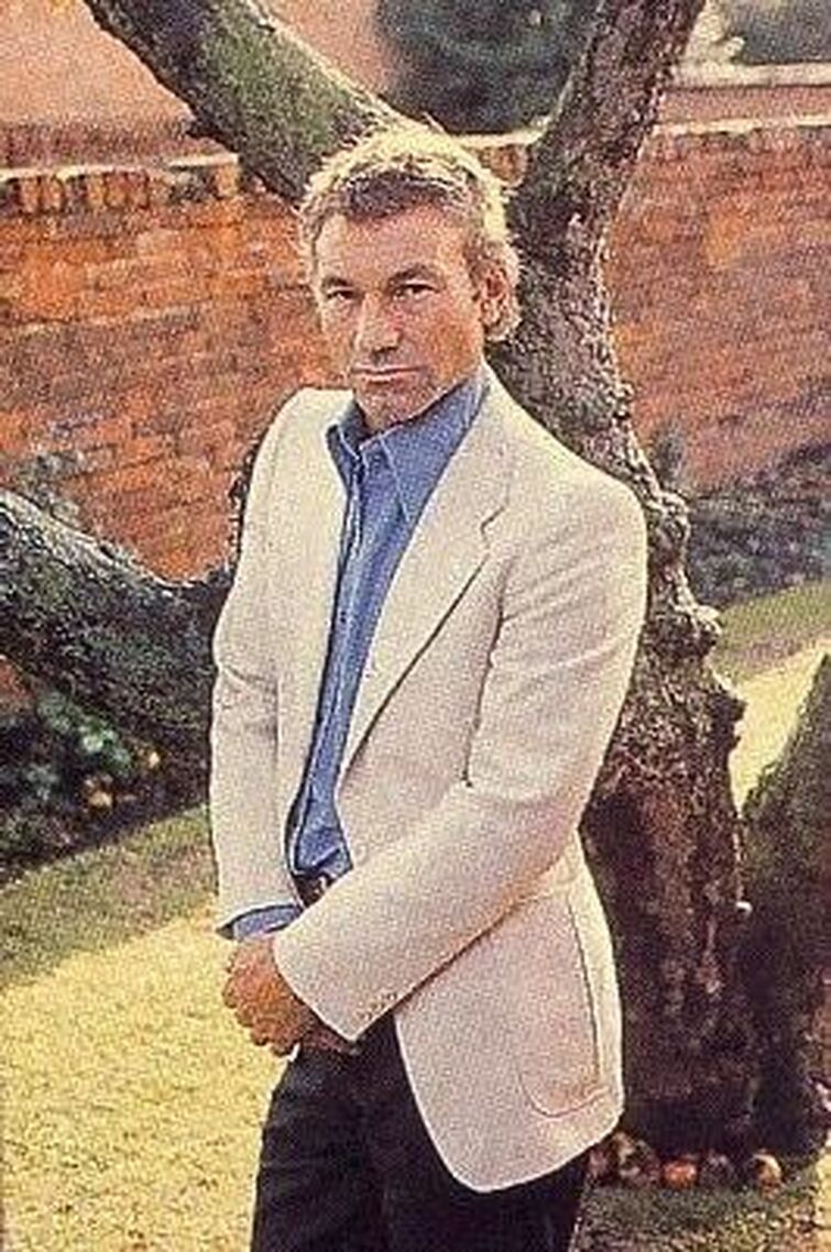 A young Patrick Stewart with hair. Fandom