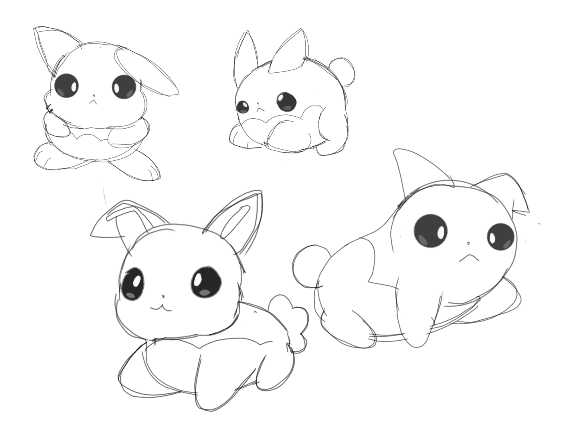 Don’t mind me just some starter fakemon sketches | Fandom