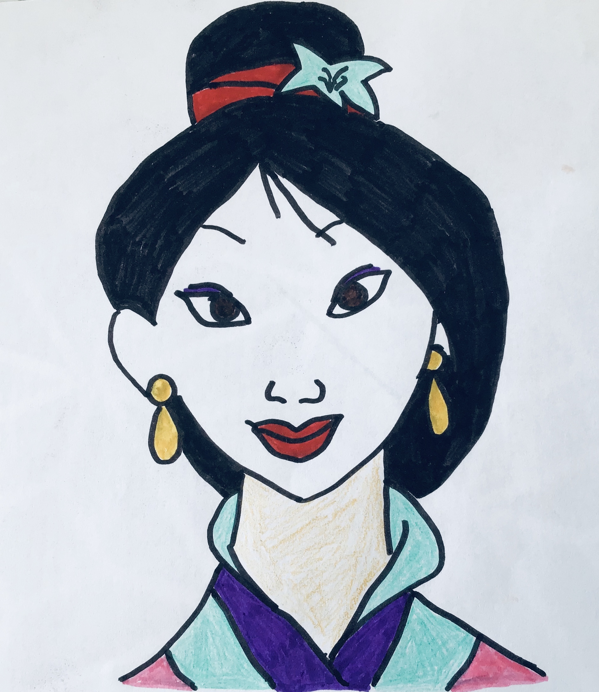 I drew these drawings of Mulan... Fandom