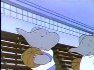 Alexander helping Pom practice