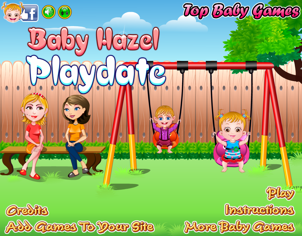 Игра малышку играть. Baby Hazel Playdate. Playdate игры. Малышка Хейзел в гостях.