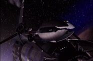 The Excalibur in refit over Babylon 5.