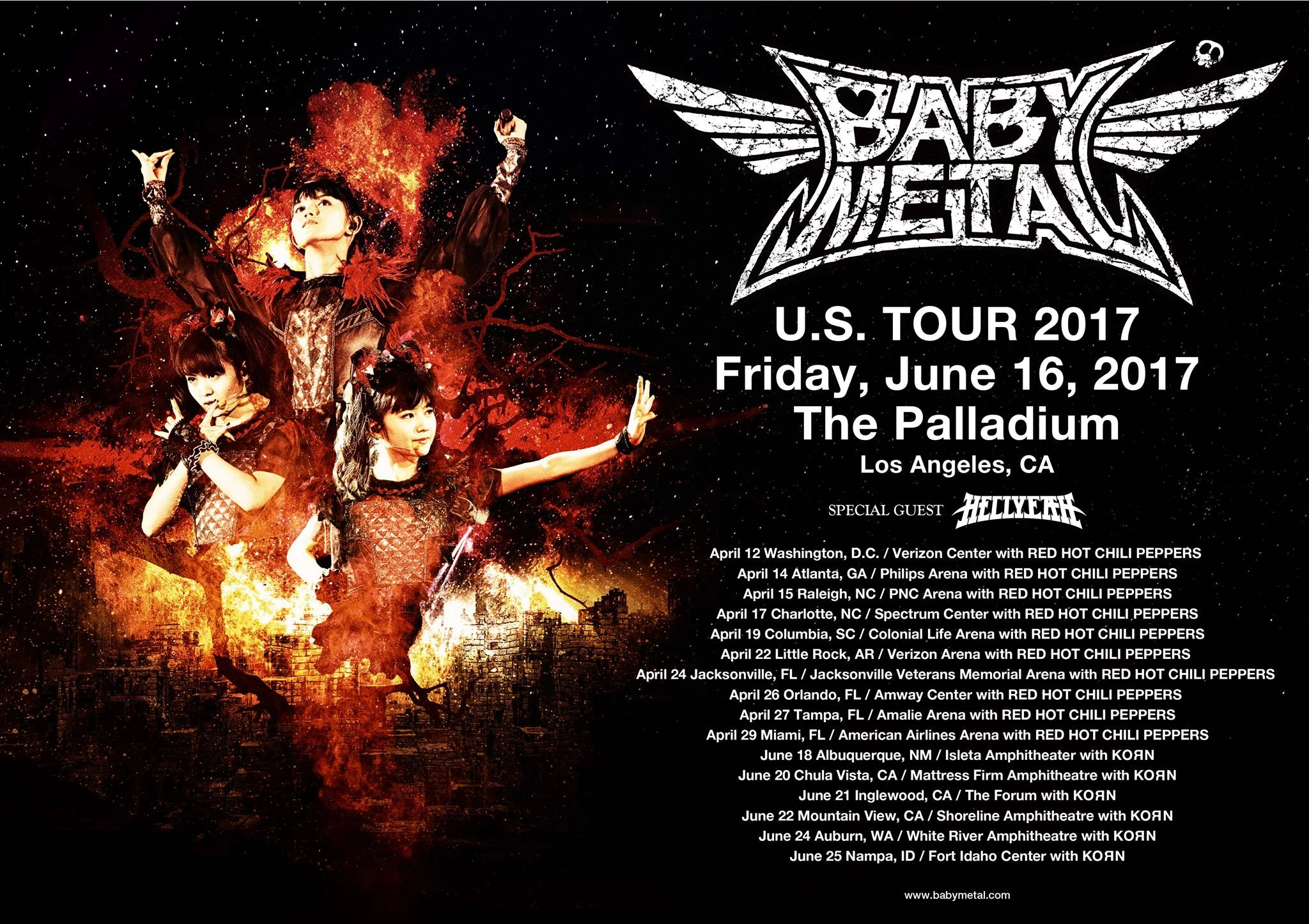 BABYMETAL US Tour 2017 | BABYMETAL Wiki | Fandom
