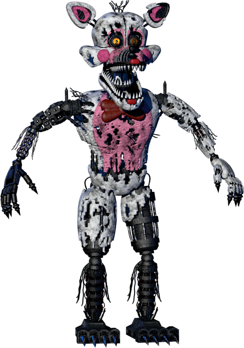 Transparent Nightmare Foxy Png - Fnaf Withered Funtime Foxy, Png